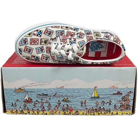 Vans Wheres Waldo? Limited‎ Edition Canvas Sneakers Kids Sz 1 Athletic Shoes Y2K - Picture 4 of 10